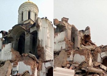 Рашисти розбомбили Свято-Георгіївський скит Святогірської лаври (фото, відео)