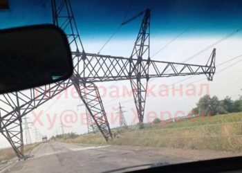 На окупованій рф Херсонщині “втомилася” високовольтна лінія із ЗАЕС до Криму