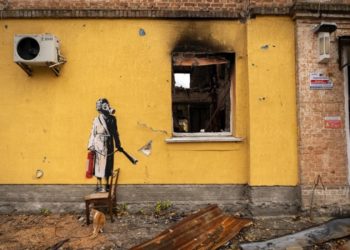 Графіті Бенксі, яке намагалися вкрасти в Гостомелі, оцінили в 9 млн грн