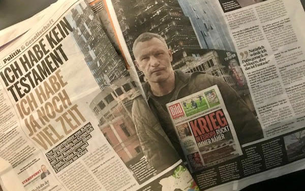 «Свій особистий нокаут Путін зараз переживає на фронті», – Кличко в інтерв’ю Bild