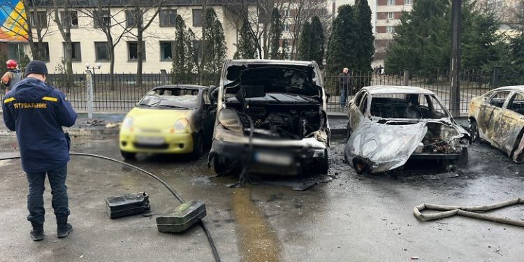 У Нацполіції показали наслідки обстрілу Києва російськими окупантами (фото)