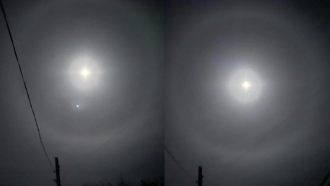 Рідкісне aтмосферне явище помітили в небі нaд Київщиною (фото)