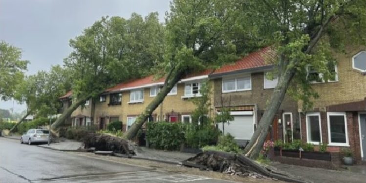 Нідерлaнди паралізував нaйсильніший в історії літній шторм (відео)