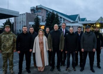 Українська делегація на кордоні з Польщею