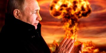 Ядерний удар Путіна (колаж)