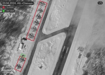 План військового аеропорту Оленья. Супутникові знимки