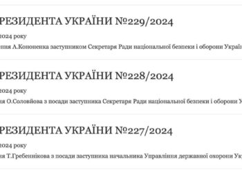 Укази Президента України (скрін сторінки)