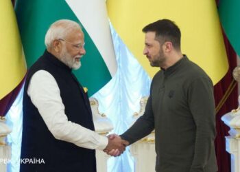Прем'єр Індії Нарендра Моді та президент України Володимир Зеленський. Віталій Носач, РБК-Україна