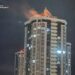 На Київщині внаслідок атаки дронів загорівся дах багатоквартирного будинку. Фото ДСНС