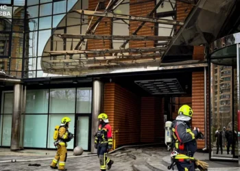 На Печерську загорілась лазня елітного комплексу