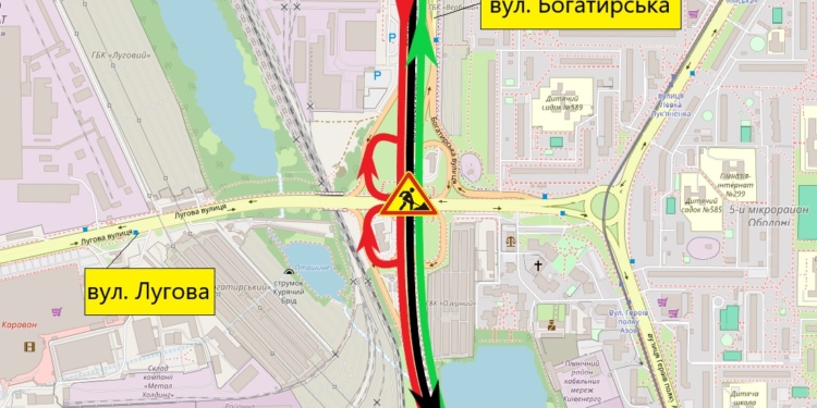 Через ремонт у Києві тимчасово обмежено рух однією з вулиць