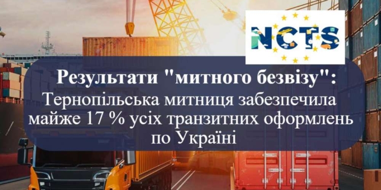 Тернопільська митниця стала лідером транзитних оформлень