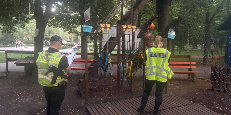 У парку на канатній дорозі травмувалися діти