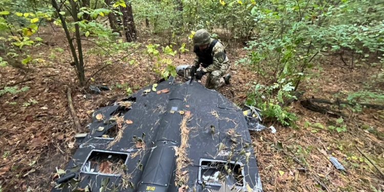 У лісосмузі поліцейські виявили уламки шахеда