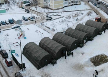 На Троєщині розгорнуто два наметових містечка ДСНС