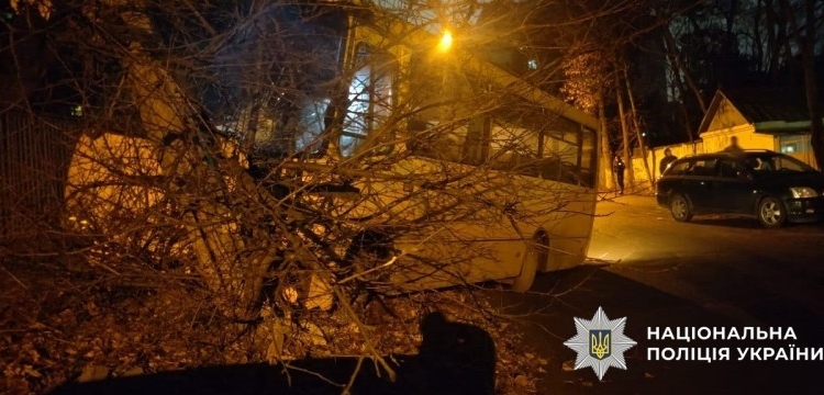 Викрав автобус та в'їхав на ньому в Mercedes