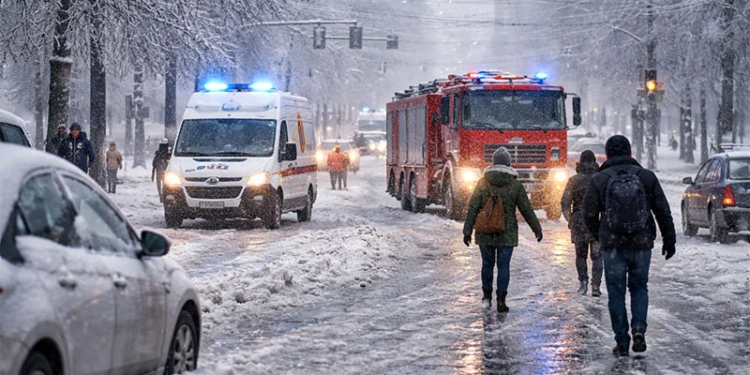 Київ завмер у заторах через негоду
