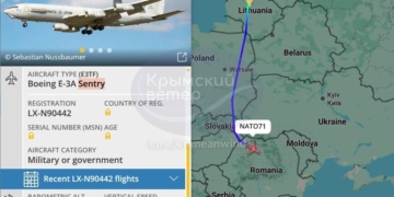 Сканування Чорного моря: розвідник НАТО E-3 Sentry вийшов на чергування біля південних кордонів України