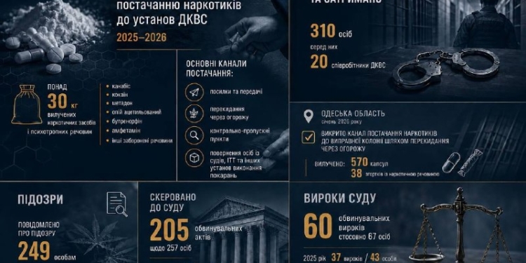 Боротьба з наркотрафіком у в'язницях: результати прокуратури
