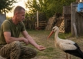 Крилатий талісман: до артилеристів 50-ї бригади з Тернопільщини на передову щодня прилітає лелека