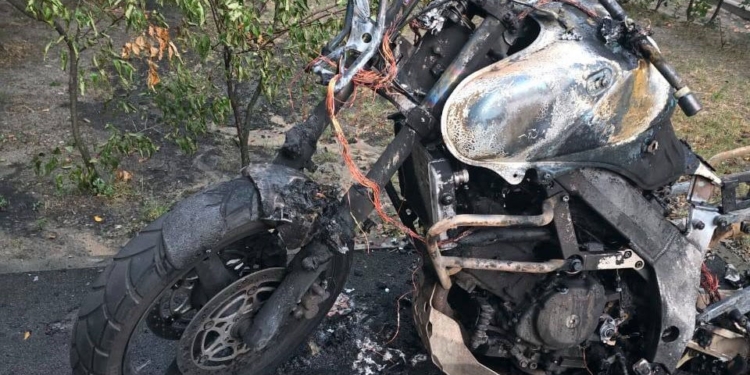 У Києві затримали палія, який знищив мотоцикл