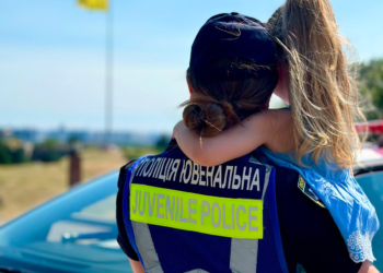 Ювенальна поліція Києва привітала дітей з Днем Прапора