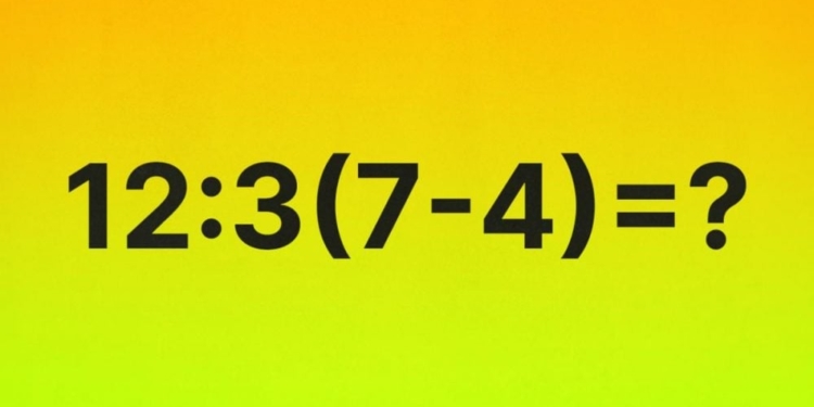 Математична задача 12 : 3 (7 − 4): чи зможете ви розв'язати?
