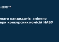 Оновлені телефони конкурсних комісій НАБУ